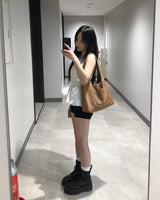 Leather stud bag