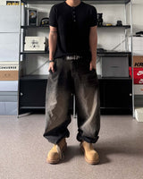ORマッスルヘンリーネックショートスリーブニット