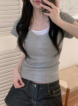 バイオウォッシングベーシックショートスリーブTシャツ(3color)