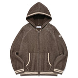 ニットミックスフーディージップアップ [BEIGE]