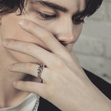 SVR-S616 Enhypen Garden Wear Silver 92.5 Friendship Couple Daily Chain Ring Silver Ring