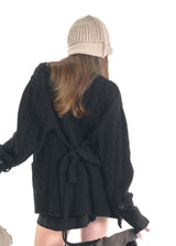MELLOW KNIT CARDIGAN [BLACK]