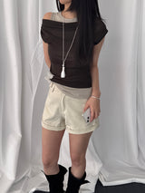 Ser Buckle-detail roll-up shorts