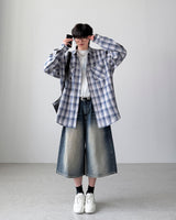 Exi Wide Bermuda Denim