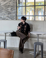Thebel Argyle Knit Cardigan