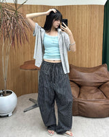Tay striped crop shirt