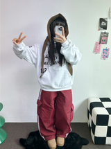 TRACK CARGO STRING PADDING PANTS ❤🖤🤎💚💙5COLOR
