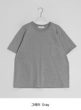 [unisex] Suzuna Basic Color Matching Roll-Up Short Sleeve Tee