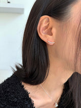 [925silver] Under line cubic earring
