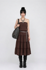 RUSTIC ROMANCE TIERED MAXI SKIRT