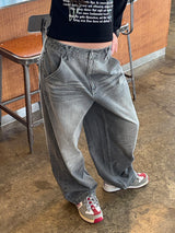 DOUBLE CAT WASHED DENIM GREY
