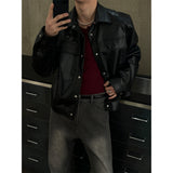 [S/S] Leather crop jacket