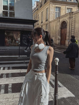 [U-BAISC] Fog solid sleeveless