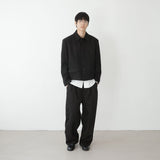 maison wide pintuck wool slacks