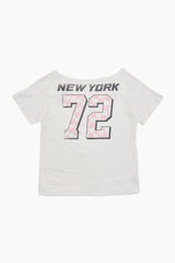 チェッカーボードニューヨークプリンティングTシャツ