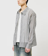 Jian Cropped Checked Shirt (3color)