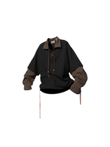 RELABEL Spatial Relations (Continued) Textured ニットロープノットフェイクツーピースセーターポロ