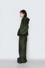 spray-washed string pants