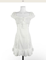[ clean + pure ] bouquet cotton square puff midi ops
