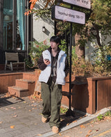 ストーンウォッシュドダイアゴナルカーゴパンツ