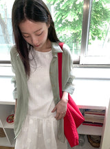 26SS★ [BAONHAUS] カレンヌシースルーオーバーガーゼシャツ