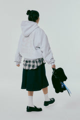エンブレムフーディー_ライトグレー