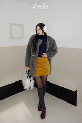 Toggle tteokbokki half-fur coat