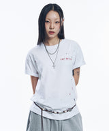 イージープリンティングクロップドTシャツ - ホワイト