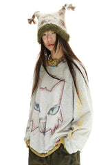 Double braided magical and cute, lively and dynamic knitted hat