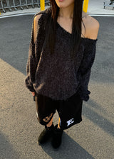 PUFFY CUTOUT KNIT