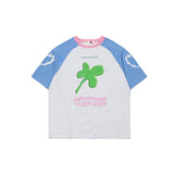 クローバーオーバーフィットラグランtシャツ