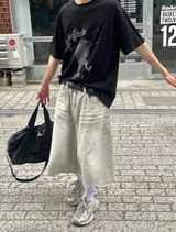 ウィスカーバミューダデニムパンツ