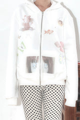 her graphic ZIP UP