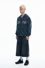 Rhinestone Camo Hoodie - CHARCOAL