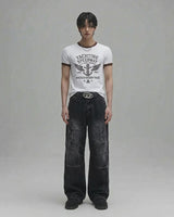 (M's) ヤチェマッスルフィットリンガーTシャツ 26SS-013