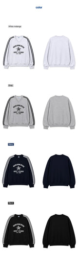 ネバースター トラック ブイネック スウェットシャツ (4color)