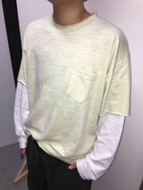 Pocket Layered Long Sleeve Tee (6c)