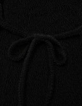 SOFT SHIRRING T-SHIRT(BLACK)