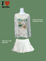 white bow A-line mini skirt