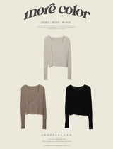 #Wrap Button Layered Knit (3color)