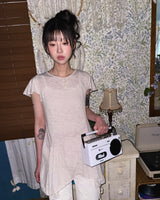 (2color)ラッフル レース フラワー スリム パンツ [Ethnic Belt Set]