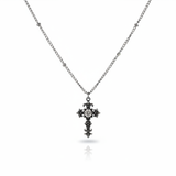 [NMIXX Haewon Necklace] Nocturne Gothic Cross Collarbone Necklace (Stainless Steel)