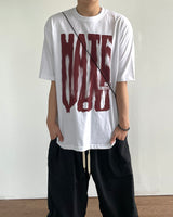ヘイトプリント半袖Tシャツ