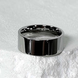 SS-8mm None logo simple ring_silver