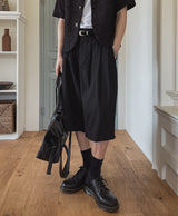 Lux stripe bermuda slacks