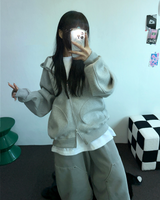 SHEEP FLEECE🐑PIGMENT STRAP RIVET BALLOON LONG PANTS💙🩶🤍3COLOR