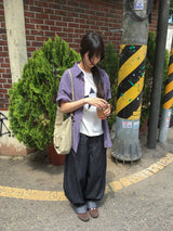 シーリンカットバルーンワイドデニムパンツ