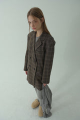 GLAM CHECK SKIRT_BEIGE
