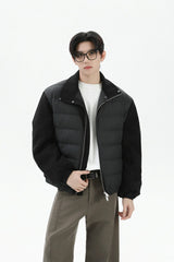 Fur Collar PU Puffer Jacket