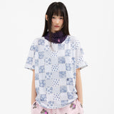 Twister Patchwork Tee - Grey